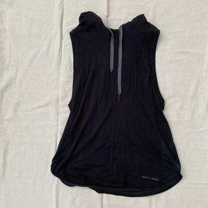 Under Armour Women's Mesh Sleeveless Hooded Black Graphite Sleeveless Sweatshirt